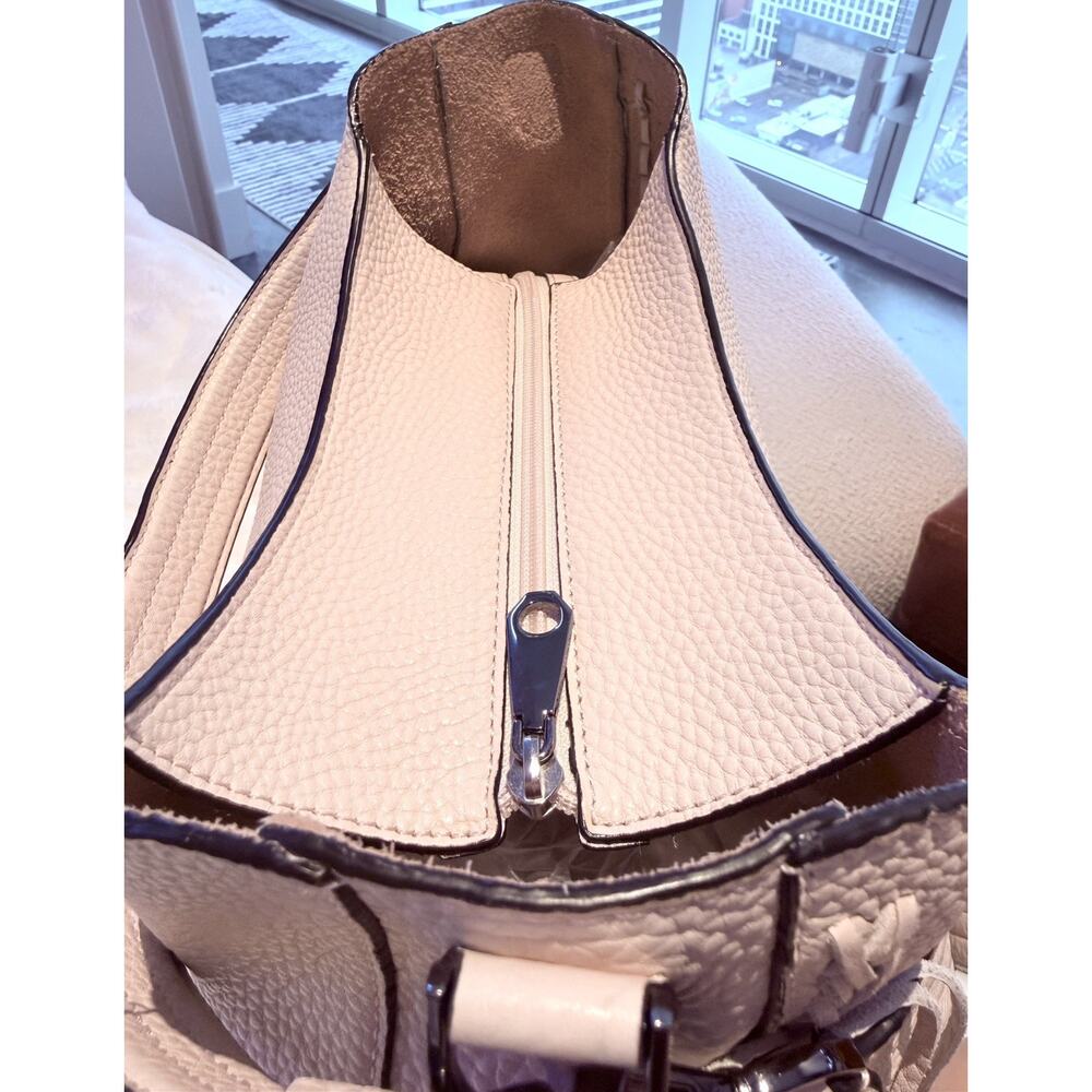 Rebecca Minkoff Whipstitch Leather Shoulder Hobo Bag, Soft Blush - Picture 5 of 13
